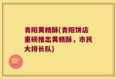 青阳黄精酥(青阳饼店重磅推出黄精酥，市民大排长队)
