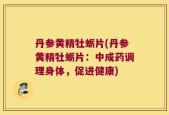 丹参黄精牡蛎片(丹参黄精牡蛎片：中成药调理身体，促进健康)
