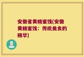 安徽省黄精蜜饯(安徽黄精蜜饯：传统美食的精华)
