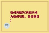 毫州黄精妈(黄精妈成为毫州明星，备受瞩目)