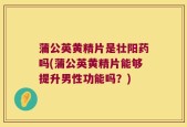 蒲公英黄精片是壮阳药吗(蒲公英黄精片能够提升男性功能吗？)