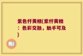 紫色杆黄精(紫杆黄精：色彩交融，触手可及)