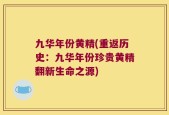 九华年份黄精(重返历史：九华年份珍贵黄精翻新生命之源)