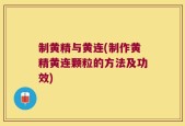 制黄精与黄连(制作黄精黄连颗粒的方法及功效)