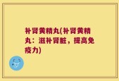 补肾黄精丸(补肾黄精丸：滋补肾脏，提高免疫力)