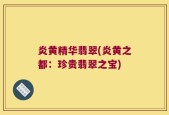 炎黄精华翡翠(炎黄之都：珍贵翡翠之宝)