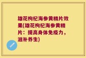 雄花枸杞海参黄精片效果(雄花枸杞海参黄精片：提高身体免疫力，滋补养生)