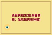桑葚黄精生发(桑葚黄精：发际线再见神器)