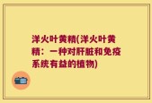 洋火叶黄精(洋火叶黄精：一种对肝脏和免疫系统有益的植物)