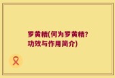 罗黄精(何为罗黄精？功效与作用简介)