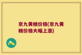 京九黄精价格(京九黄精价格大幅上涨)