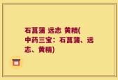 石菖蒲 远志 黄精(中药三宝：石菖蒲、远志、黄精)