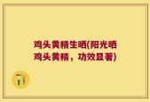 鸡头黄精生晒(阳光晒鸡头黄精，功效显著)