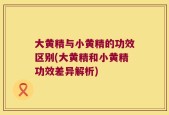 大黄精与小黄精的功效区别(大黄精和小黄精功效差异解析)