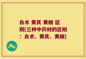 白术 黄芪 黄精 区别(三种中药材的区别：白术、黄芪、黄精)