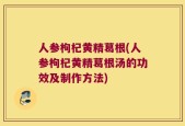 人参枸杞黄精葛根(人参枸杞黄精葛根汤的功效及制作方法)