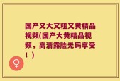国产又大又粗又黄精品视频(国产大黄精品视频，高清露脸无码享受！)