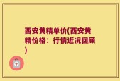 西安黄精单价(西安黄精价格：行情近况回顾)