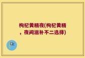枸杞黄精夜(枸杞黄精，夜间滋补不二选择)