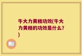 牛大力黄精功效(牛大力黄精的功效是什么？)