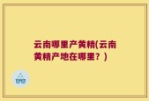 云南哪里产黄精(云南黄精产地在哪里？)