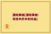 溧阳黄精(溧阳黄精：寻找中药中的珍品)
