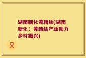 湖南新化黄精丝(湖南新化：黄精丝产业助力乡村振兴)