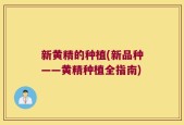 新黄精的种植(新品种——黄精种植全指南)