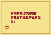 安顺黄精(安顺黄精：奇花古药绿色产业再出发)