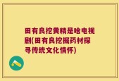田有良挖黄精是啥电视剧(田有良挖掘药材探寻传统文化情怀)