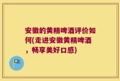 安徽的黄精啤酒评价如何(走进安徽黄精啤酒，畅享美好口感)