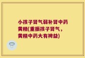 小孩子肾气弱补肾中药黄精(重振孩子肾气，黄精中药大有裨益)