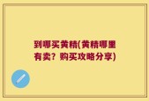 到哪买黄精(黄精哪里有卖？购买攻略分享)