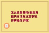 怎么收集黄精(收集黄精的方法及注意事项，详解操作步骤)