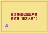松溪黄精(松溪县产黄精被赞“东方人参”)