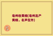 亳州收黄精(亳州出产黄精，名声在外)