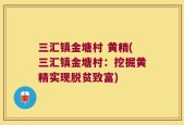 三汇镇金塘村 黄精(三汇镇金塘村：挖掘黄精实现脱贫致富)