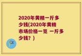 2020年黄精一斤多少钱(2020年黄精市场价格一览 一斤多少钱？)