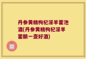 丹参黄精枸杞淫羊藿泡酒(丹参黄精枸杞淫羊藿酿一壶好酒)