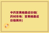 中药苦黄精最近价格(药材市场：苦黄精最近价格飙升)