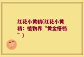 红花小黄精(红花小黄精：植物界“黄金搭档”)