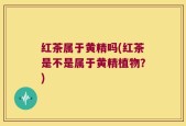 红茶属于黄精吗(红茶是不是属于黄精植物？)