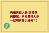 枸杞黄精人参(四种草药搭配，枸杞黄精人参一起喝有什么好处？)