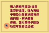 强力黄精子座垫(提高坐姿舒适度，强力黄精子座垫为您解决腰背疼痛问题 - 解决腰背疼痛，强力黄精子座垫助您享受舒适坐姿)