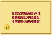 桂枝配黄精菟丝子(桂枝黄精菟丝子的组合：中医理论与现代研究)