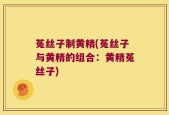 菟丝子制黄精(菟丝子与黄精的组合：黄精菟丝子)