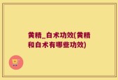 黄精_白术功效(黄精和白术有哪些功效)