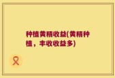 种植黄精收益(黄精种植，丰收收益多)