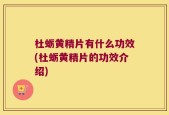 杜蛎黄精片有什么功效(杜蛎黄精片的功效介绍)