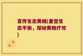 宣传生态黄精(重塑生态平衡，探秘黄精疗效)
